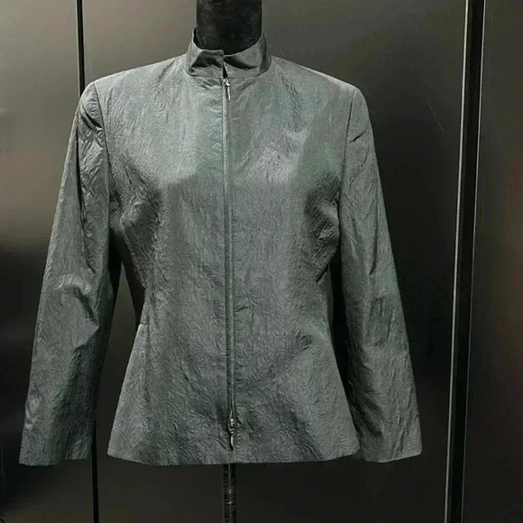 Zanella Maxine Full Zip,lightweight jacket,crinkle texture,shoulder pads,Italian - Picture 1 of 11